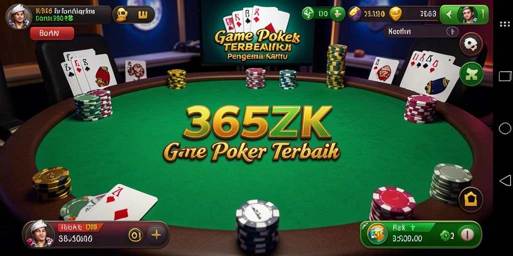 Screenshot gameplay 365ZK yang menampilkan aksi seru permainan Poker.