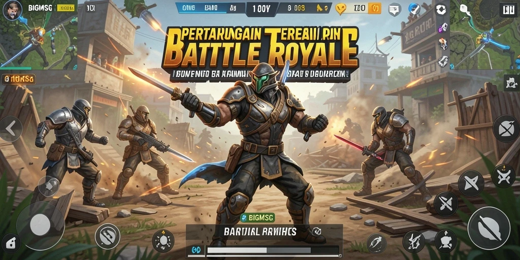 Gameplay seru di BIGMSG dengan pertarungan intens.