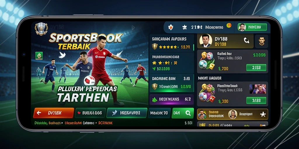 Screenshot gameplay DV188 yang menampilkan antarmuka Sportsbook.