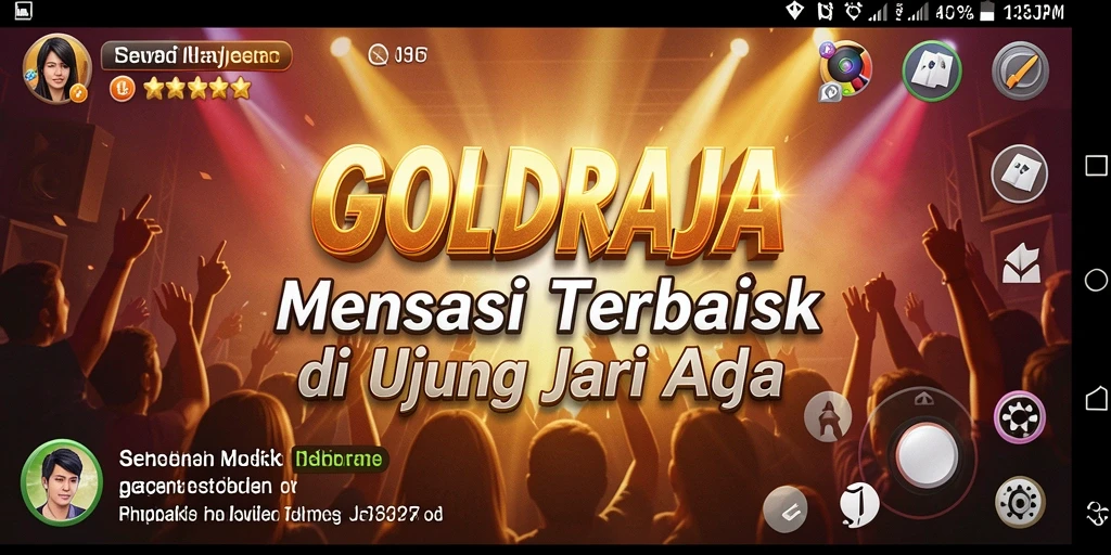 Tampilan gameplay GOLDRAJA yang menarik dengan berbagai pilihan lagu.