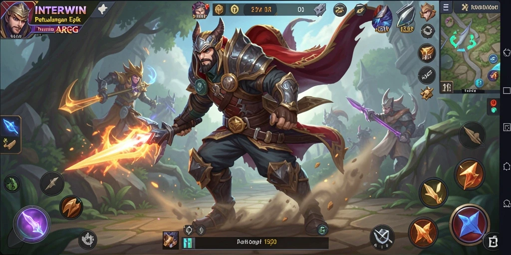 Tampilan gameplay ARPG epik INTERWIN dalam aksi penuh.