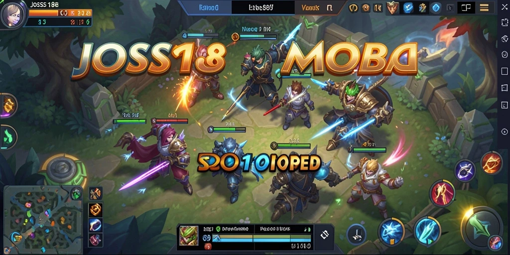 Screenshot utama JOSS188 menampilkan aksi seru dalam gameplay MOBA.