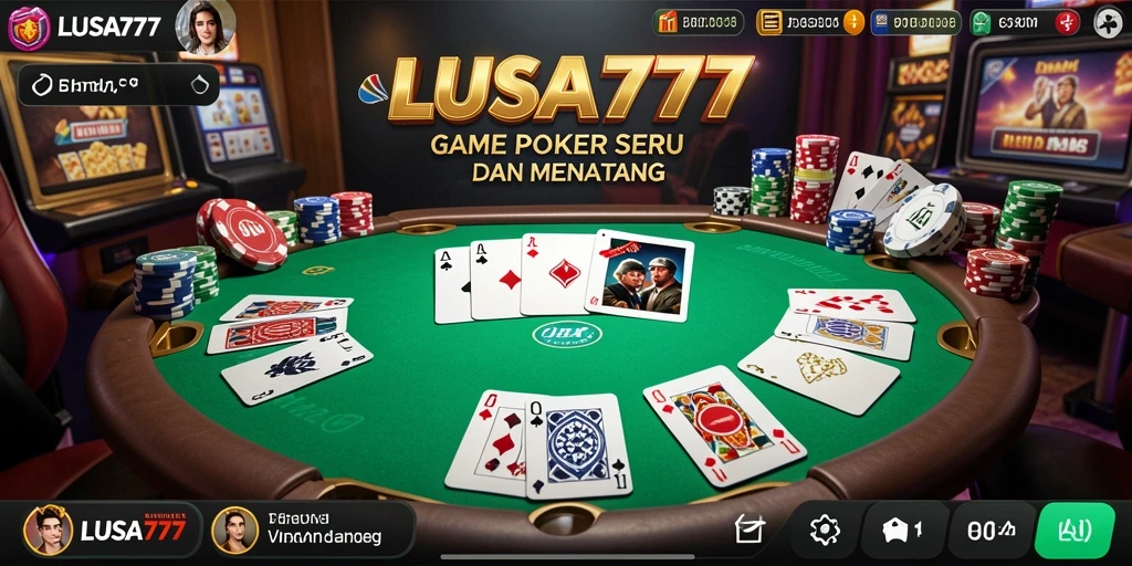Tampilan game LUSA777 yang menampilkan duel seru dalam Poker.