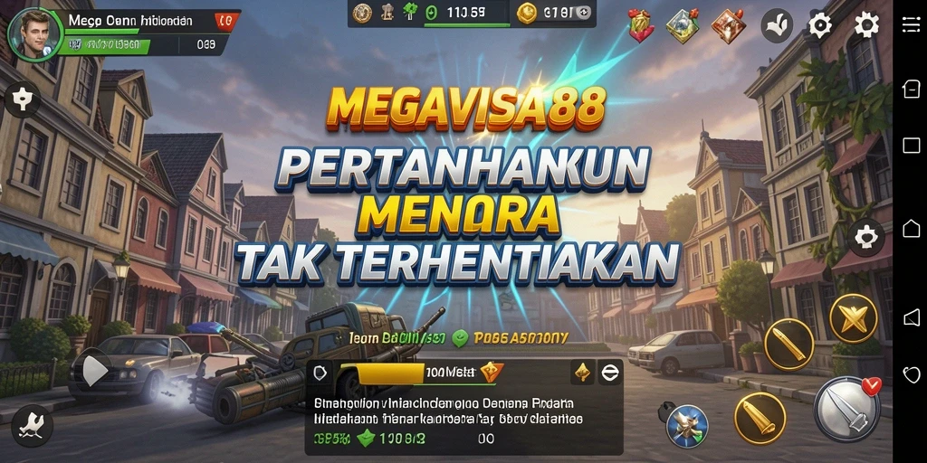 Screenshot gameplay MEGAVISA88 menampilkan strategi Tower Defense yang menarik.