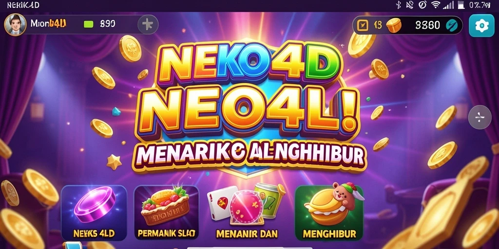 Tampilan gameplay NEKO4D dengan grafik slot yang menarik
