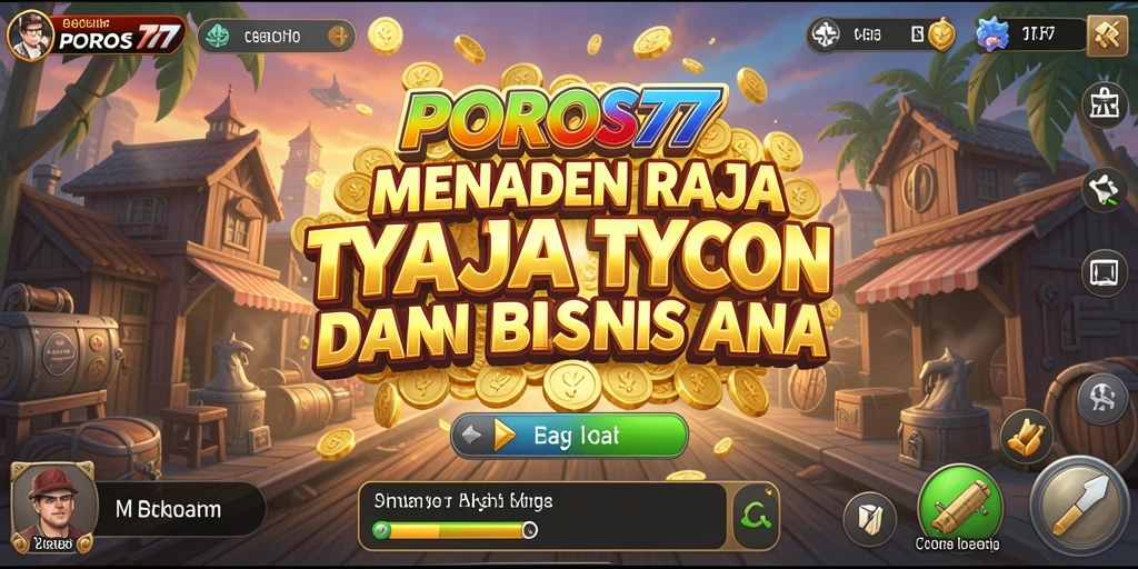 Tampilan gameplay POROS77 menunjukkan aksi manajemen bisnis yang menarik.