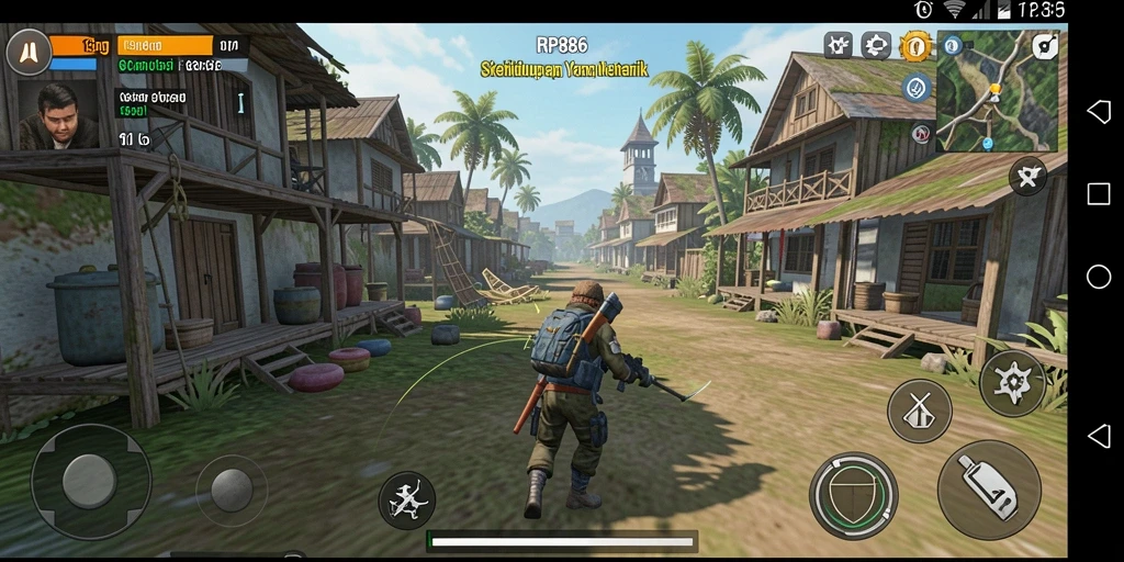Tampilan gameplay <strong>RP886</strong> menunjukkan interaksi karakter dalam simulasi kehidupan.