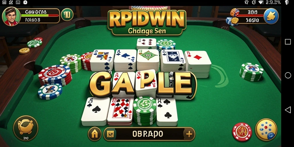 Tampilan gameplay RPIDWIN yang seru dan interaktif saat bermain Gaple.