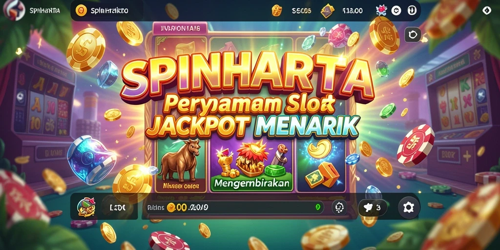 Tampilan menarik dari gameplay SPINHARTA yang penuh warna.