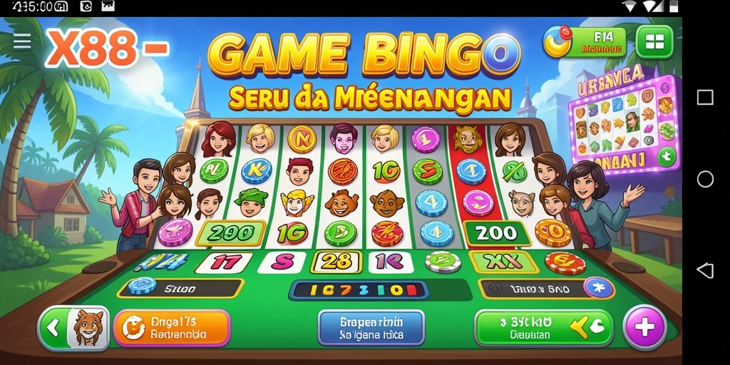 Gambar screenshot menunjukkan momen seru dalam permainan Bingo di X88.