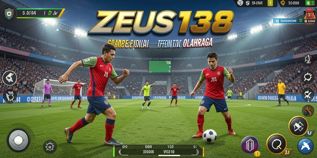 Gameplay ZEUS138 menampilkan aksi sepak bola seru dalam grafik realistis.